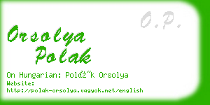 orsolya polak business card